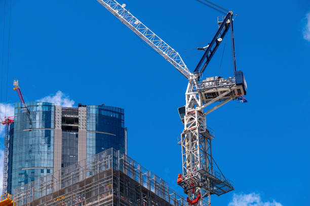 istock Cranes against the skyline in Brisbane. 1302357424