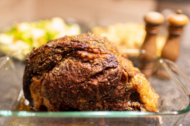 istock Christmas Prime Rib Roast Beef Dinner Uncut 1302370076