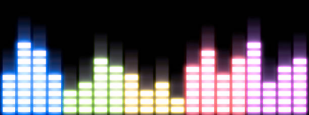 istock Equalizer that shines with the concept of music 1302374085