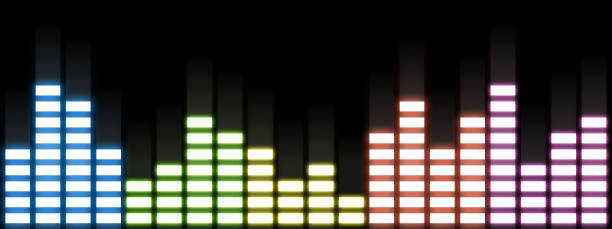 istock Equalizer that shines with the concept of music 1302374122