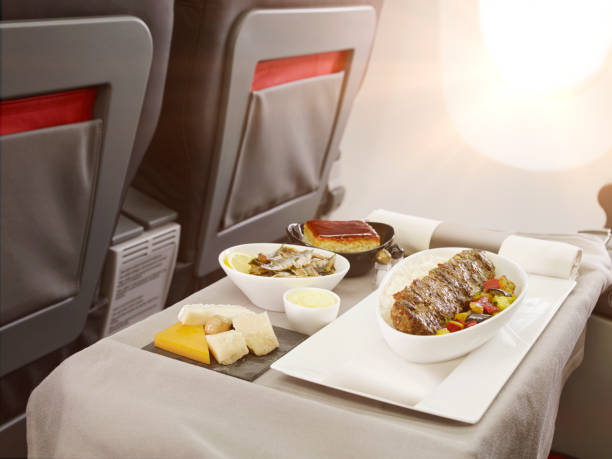 istock Business class food on board 1302376724