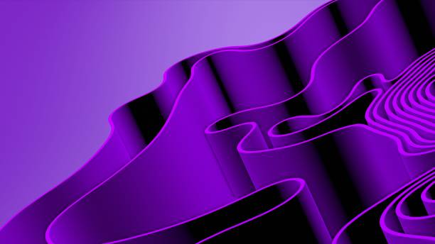 istock Abstract 3D render colorful spline strips rows light and shadow curves flowing motion movement surface texture waves background 1302381342