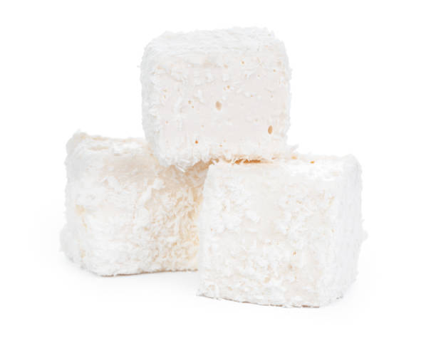 istock White Turkish delight with coconut shavings isolated on white 1302381386