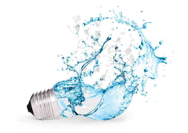 istock Lightbulb with water bursting out, isolated on white 1302385720