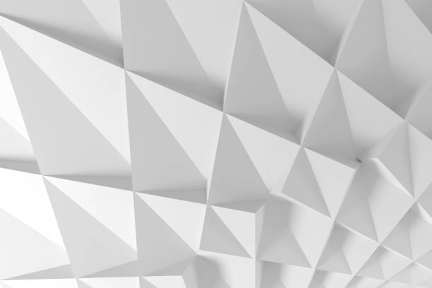 istock Abstract three-dimensional minimal white light texture of a set of straight square steps spiraling. 3D illustration 1302385794