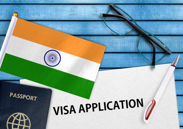 India Visa application form stock photo