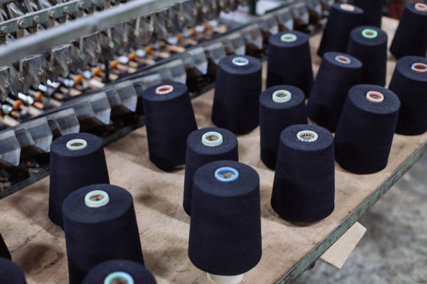 istock The fabric is in the weaving process 1302387683