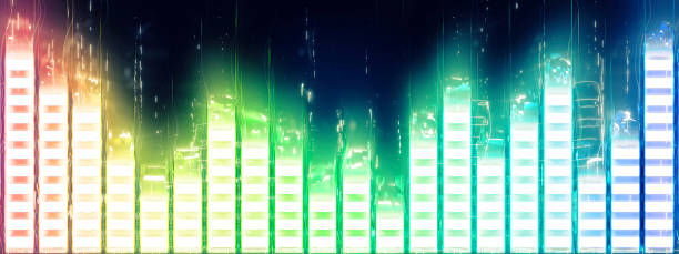 istock Equalizer that shines with the concept of music 1302389208
