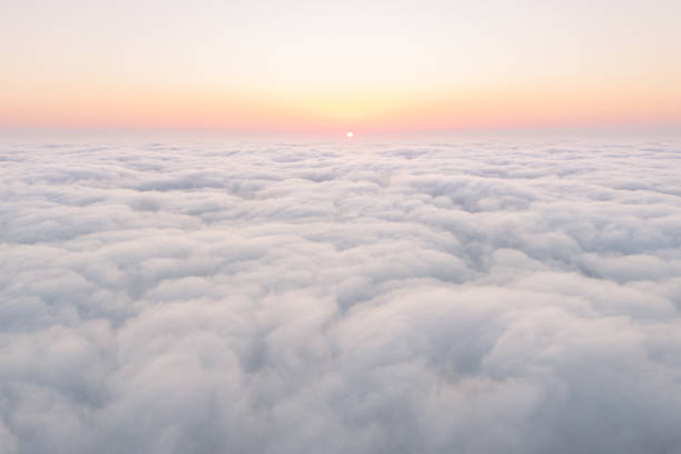 istock Aerial view from above the clouds. 1302389761