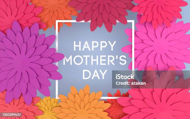 3d Mothers Day Design Stock Photo - Download Image Now - Mother's Day, Backgrounds, Flower