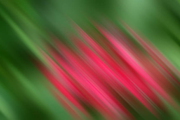 Abstract brushed red pink on green illustration background with soft slanted lines.
