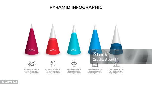 Business Data Visualization Pyramid Chart Vector Business Template For ...
