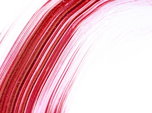istock Red lipstick smudge stains isolated on white 1302397886