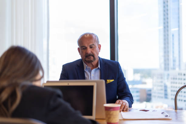 istock Office employee having a meeting with their team 1302399791