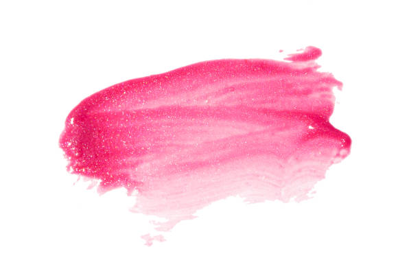 istock Lipstick smear smudge swatch on white background 1302401748