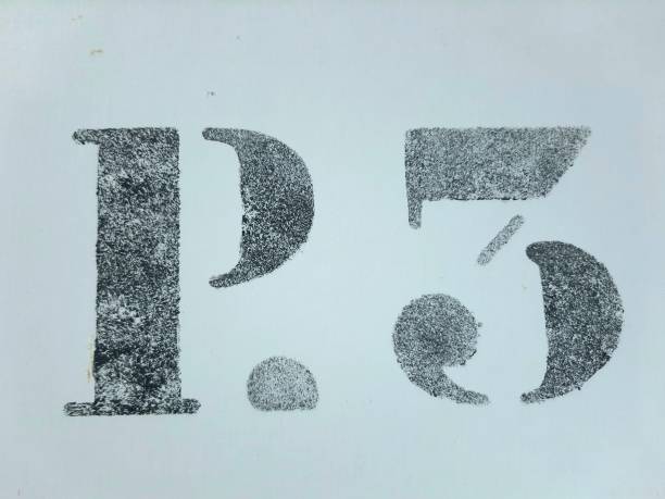 istock painted black letter P and number 3 on white background, template 1302404369