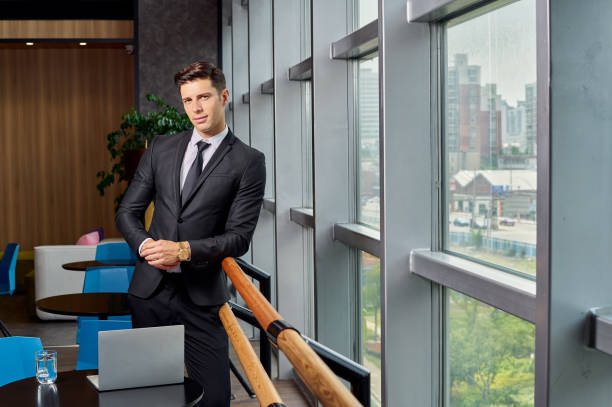 istock Handsome confident businessman portrait. 1302404653