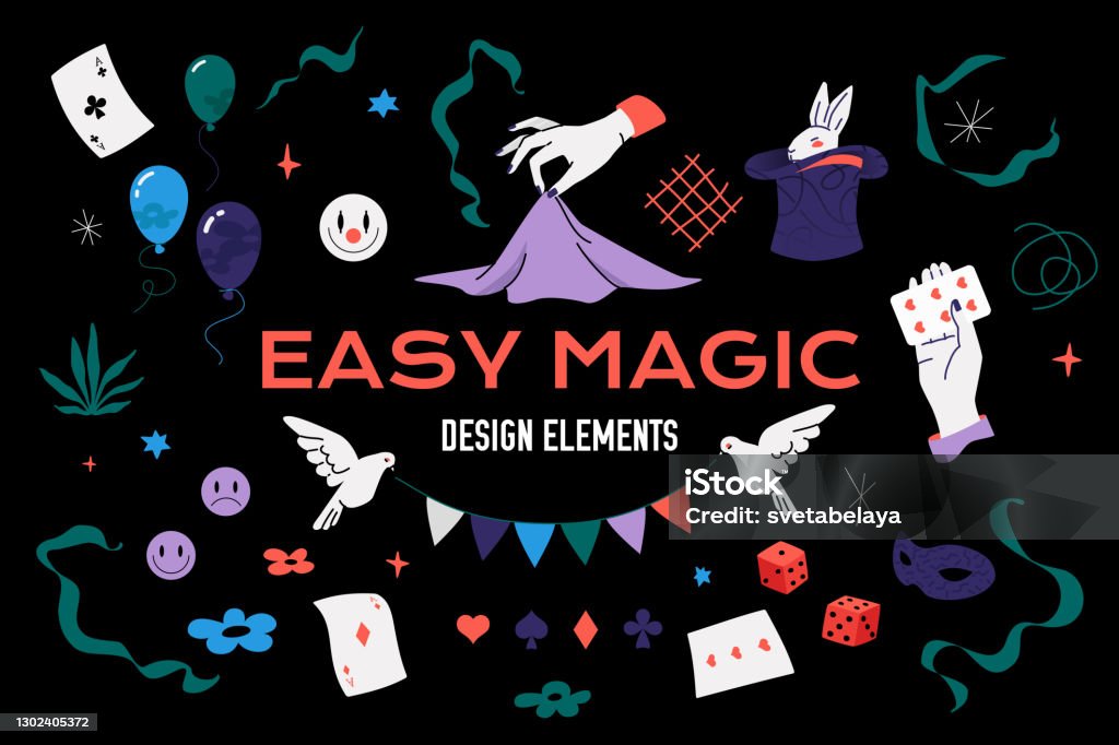 Magic Design Material Easy Magic Design Elements Stock Illustration - Download Image Now ...