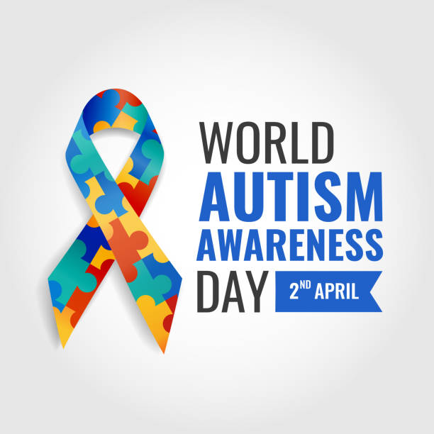 ilustraciones, imágenes clip art, dibujos animados e iconos de stock de jornada mundial de concienciación sobre el autismo. - autism