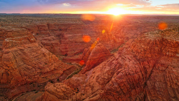 istock Aerial view of cliffs and valley 1302416355