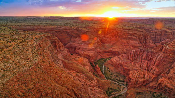 istock Aerial view of cliffs and valley 1302416588
