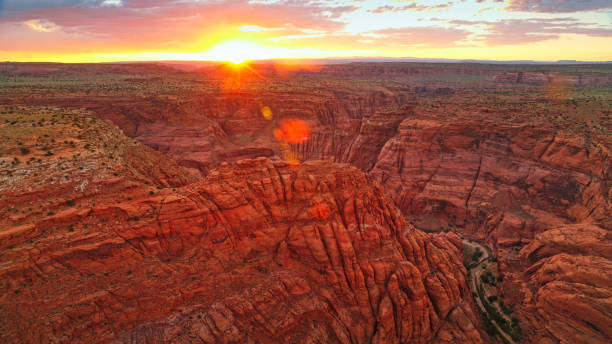 istock Aerial view of cliffs and valley 1302416699