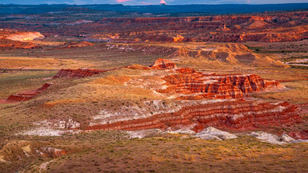 istock Aerial view of rock formations 1302416733