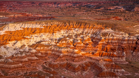 Stock photograph of the scenic Fire Wave in the Valley of Fire State Park Nevada USA