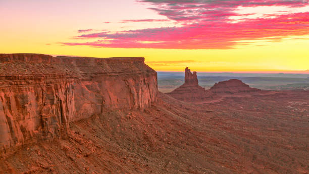 istock Aerial view of rock formations in Monument Valley 1302416993