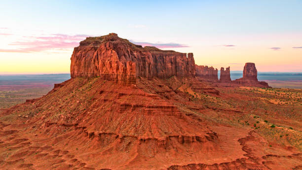istock Aerial view of rock formations in Monument Valley 1302417172