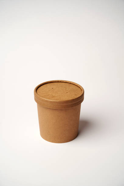 istock Eco-friendly disposable utensils. Empty food delivery container 1302419101