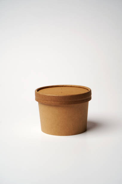 istock Eco-friendly disposable utensils. Empty food delivery container 1302419104