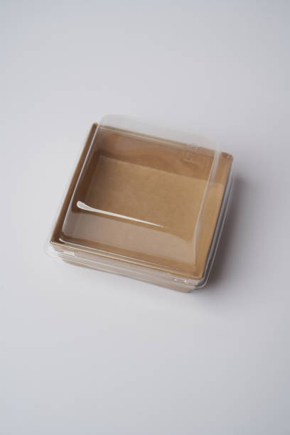 istock Eco-friendly disposable utensils. Empty food delivery container 1302419164