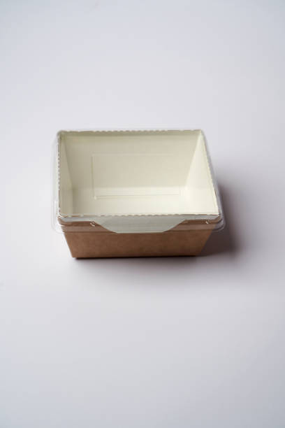 istock Eco-friendly disposable utensils. Empty food delivery container 1302419194