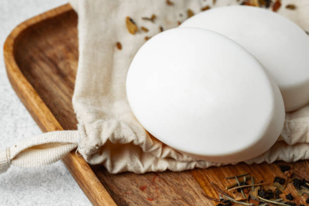 istock Soap bars with natural ingredients on the table 1302420521