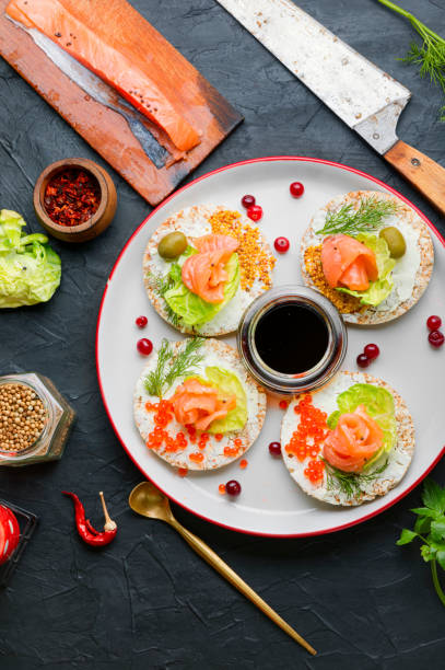 istock Smoked salmon toast 1302421011
