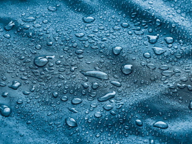 istock Water drops on the fabric. 1302421051