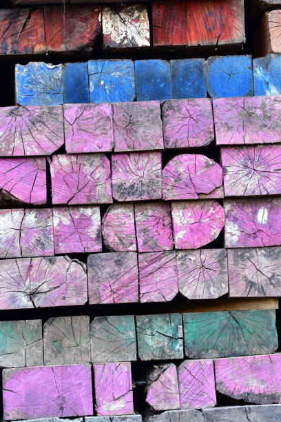 istock Vibrant Multicolored Painted Wood Squares 1302423406