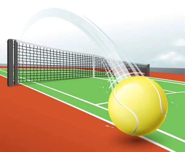 Vector illustration of tennis ball scoring
