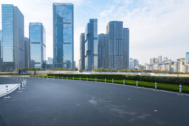 istock Highway and city modern architecture in Chongqing,china 1302426571