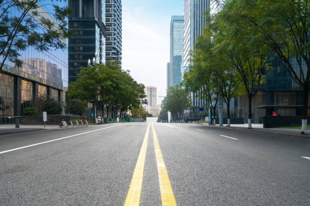 istock Highway and city modern architecture in Chongqing,china 1302427656