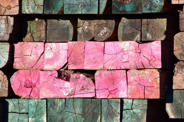 Vibrant Multicolored Painted Wood Squares