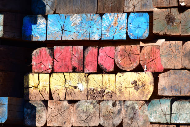 istock Vibrant Multicolored Painted Wood Squares 1302431177
