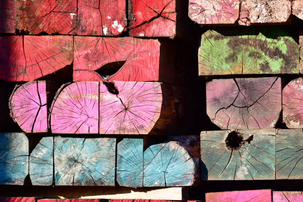 istock Vibrant Multicolored Painted Wood Squares 1302431206