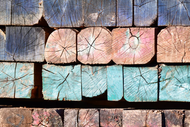 istock Vibrant Multicolored Painted Wood Squares 1302431216