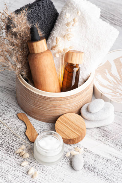 istock Cosmetic jar with cream and essential oil 1302433680