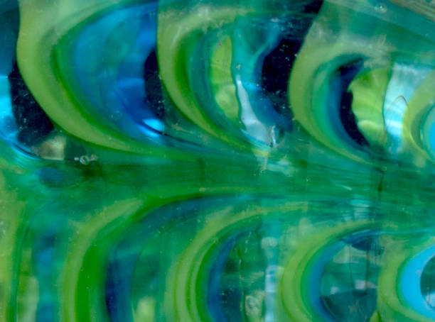 Backgrounds abstraction from glass, texture of multicolored glass close up