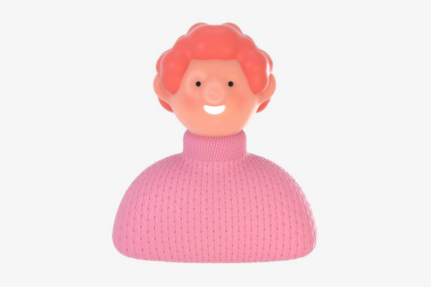 istock 3D Bright people portrait - young woman 1302437646
