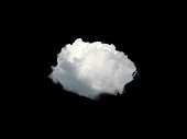 Cloud on black background