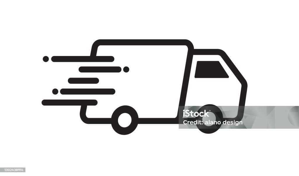 Fast delivery truck icon. Fast shipping. Design for website and mobile apps. Vector illustration. Icon stock vector